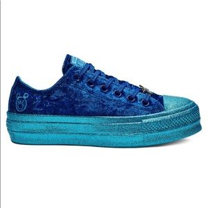 Miley Cyrus Platform Glitter Velvet Gnarly Blue